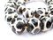 Batik Bone Beads - Full Strand of Fair Trade African Beads - The Bead Chest (Sphere, Giraffe Design)